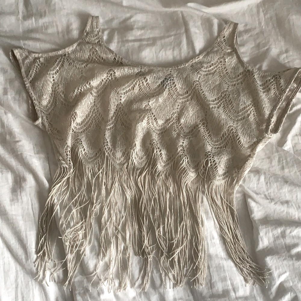 Gold off shoulder cami